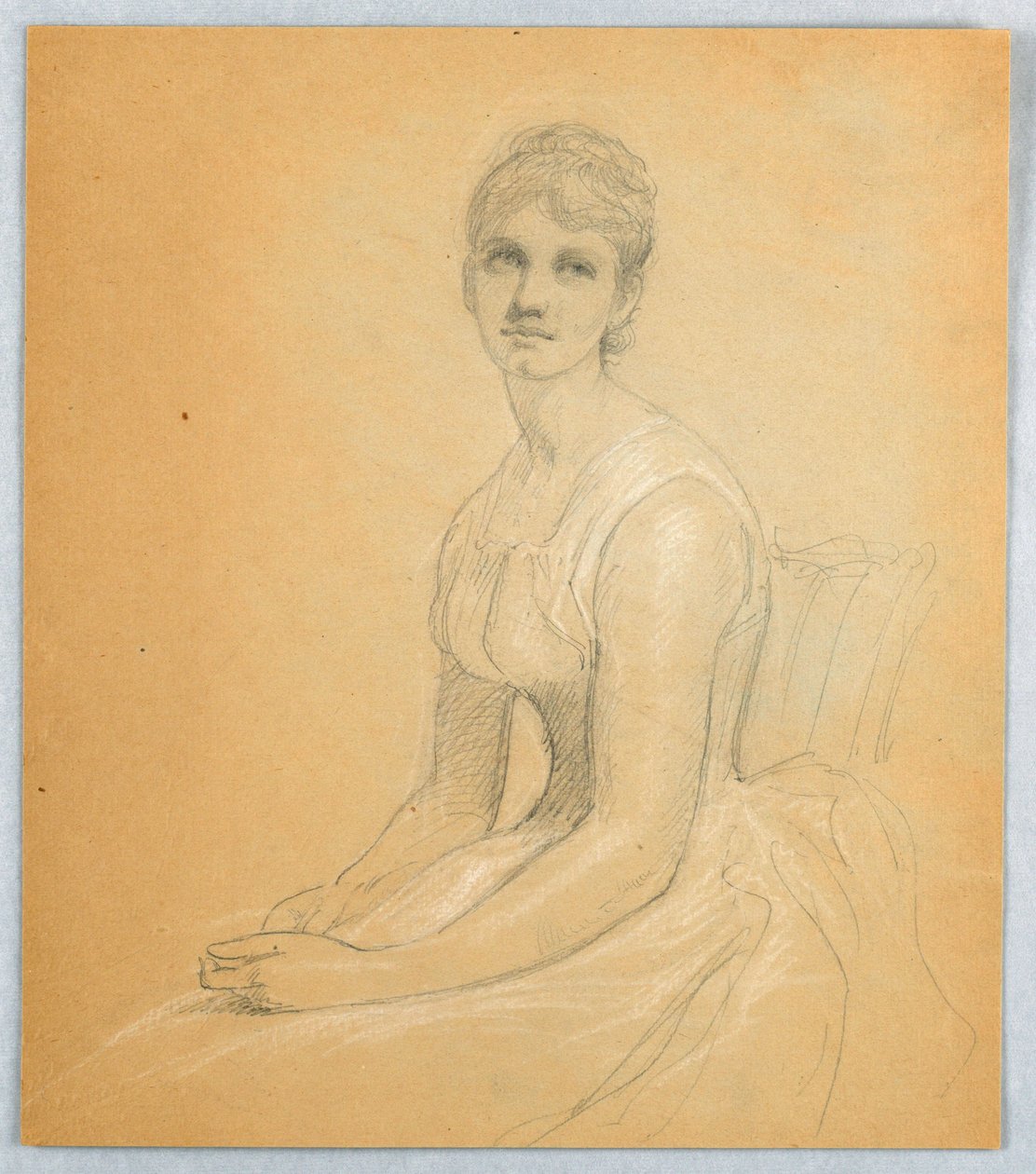 Disegno, Schizzo per ritratto di donna, 1881 da Daniel Huntington