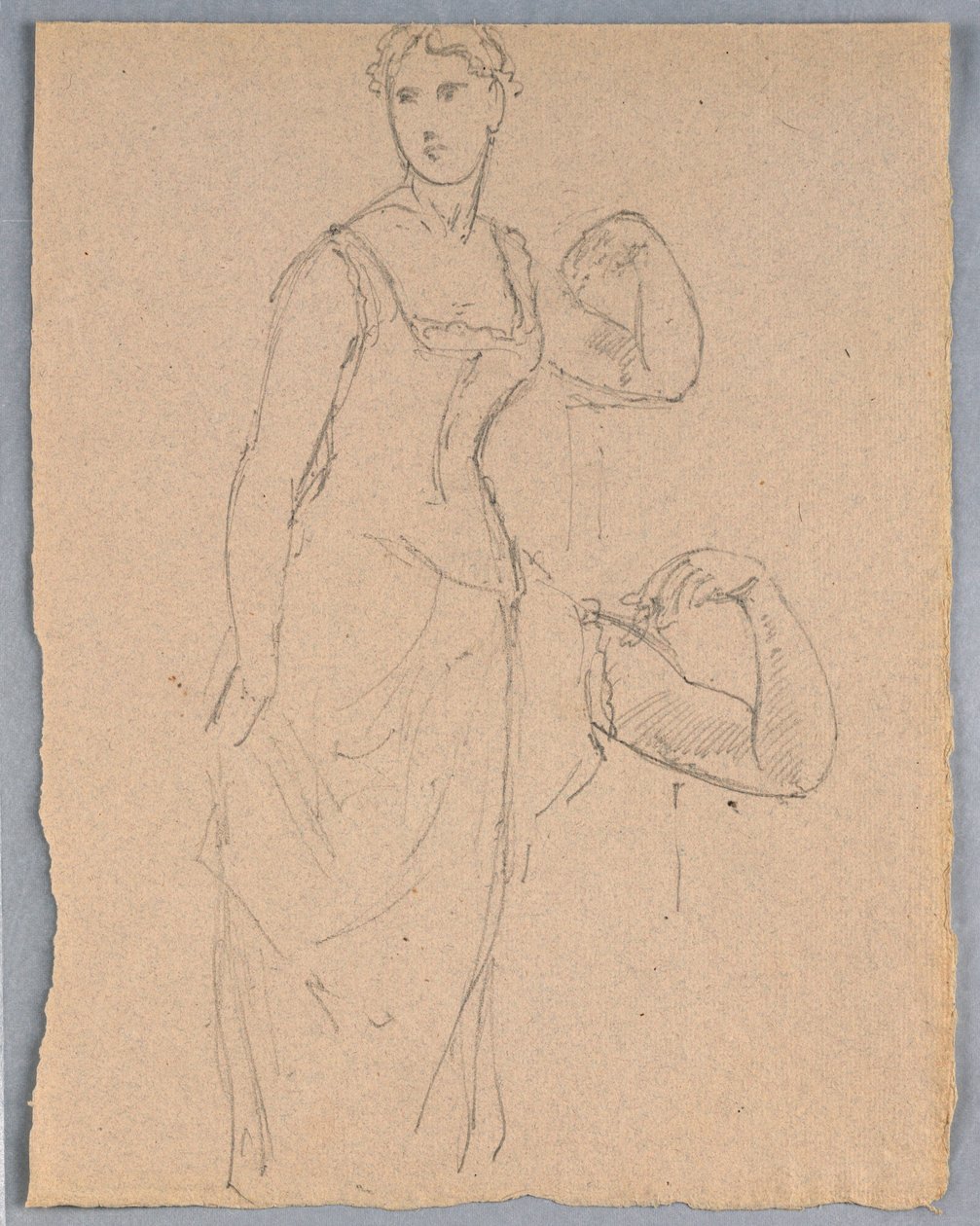 Disegno, schizzo per un ritratto di Bella Worsham, 1878 da Daniel Huntington