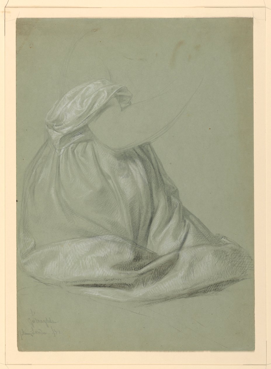 Disegno, Studio per "Una Maddalena", D, 19 novembre 1852 da Daniel Huntington