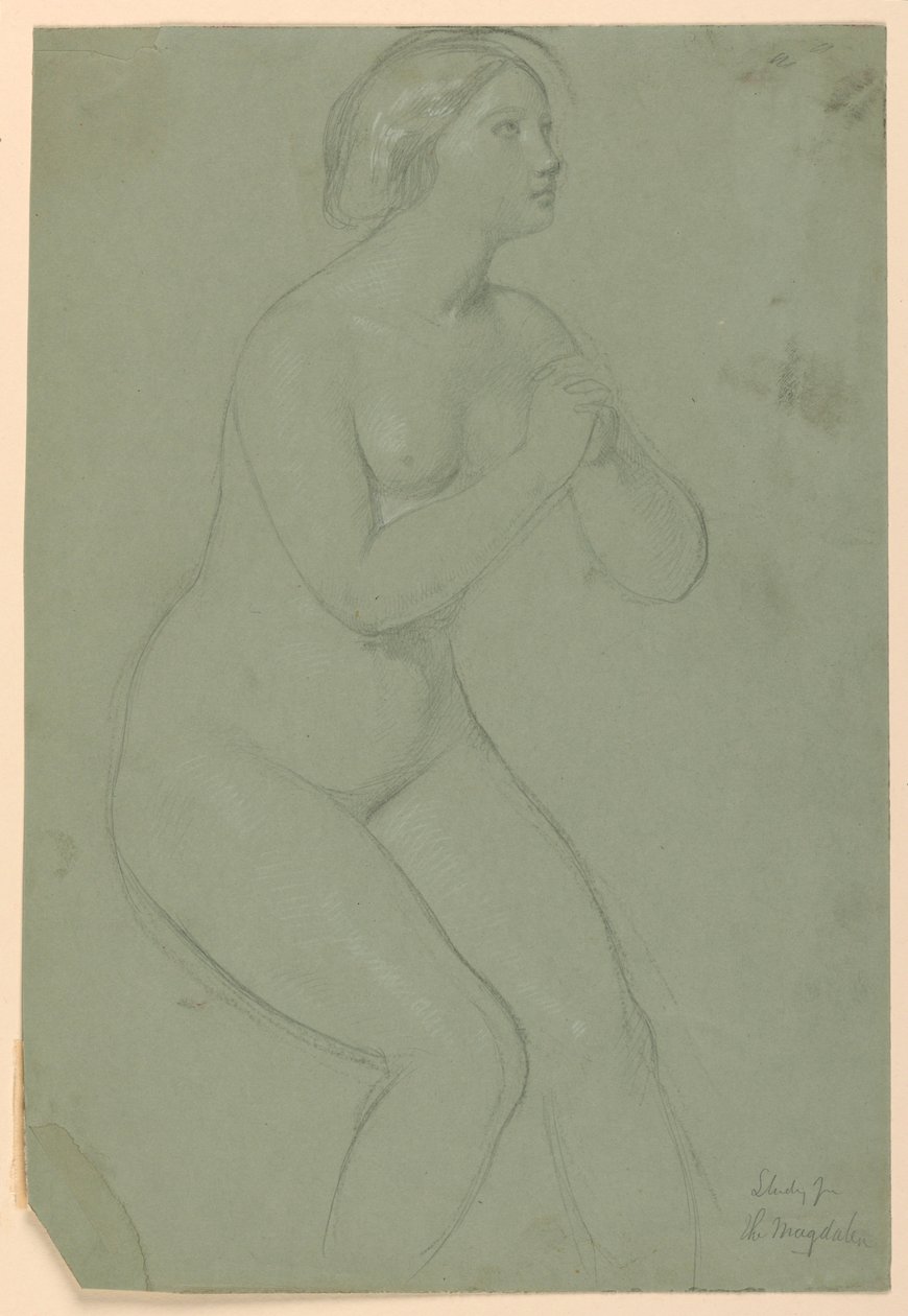 Disegno, studio per "Una Maddalena", F, 1852 da Daniel Huntington