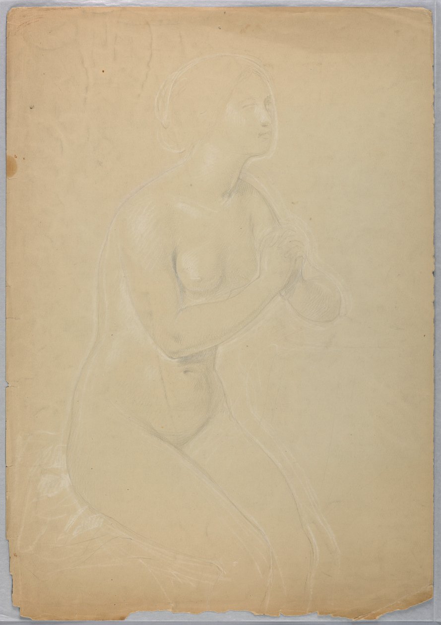 Disegno, studio per "Una Maddalena", F, 1852 da Daniel Huntington
