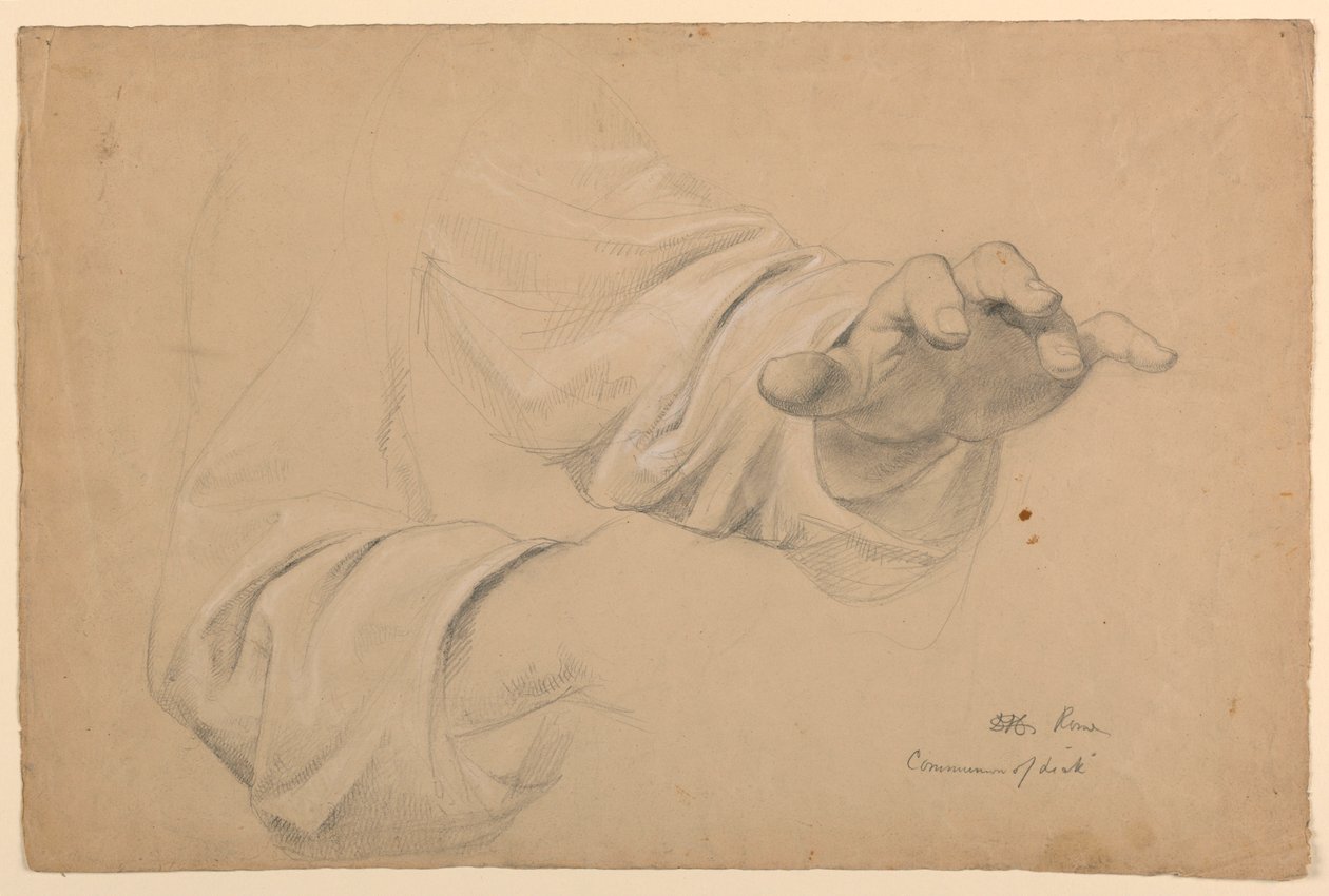 Disegno, studio per "Comunione di t", 1844 da Daniel Huntington