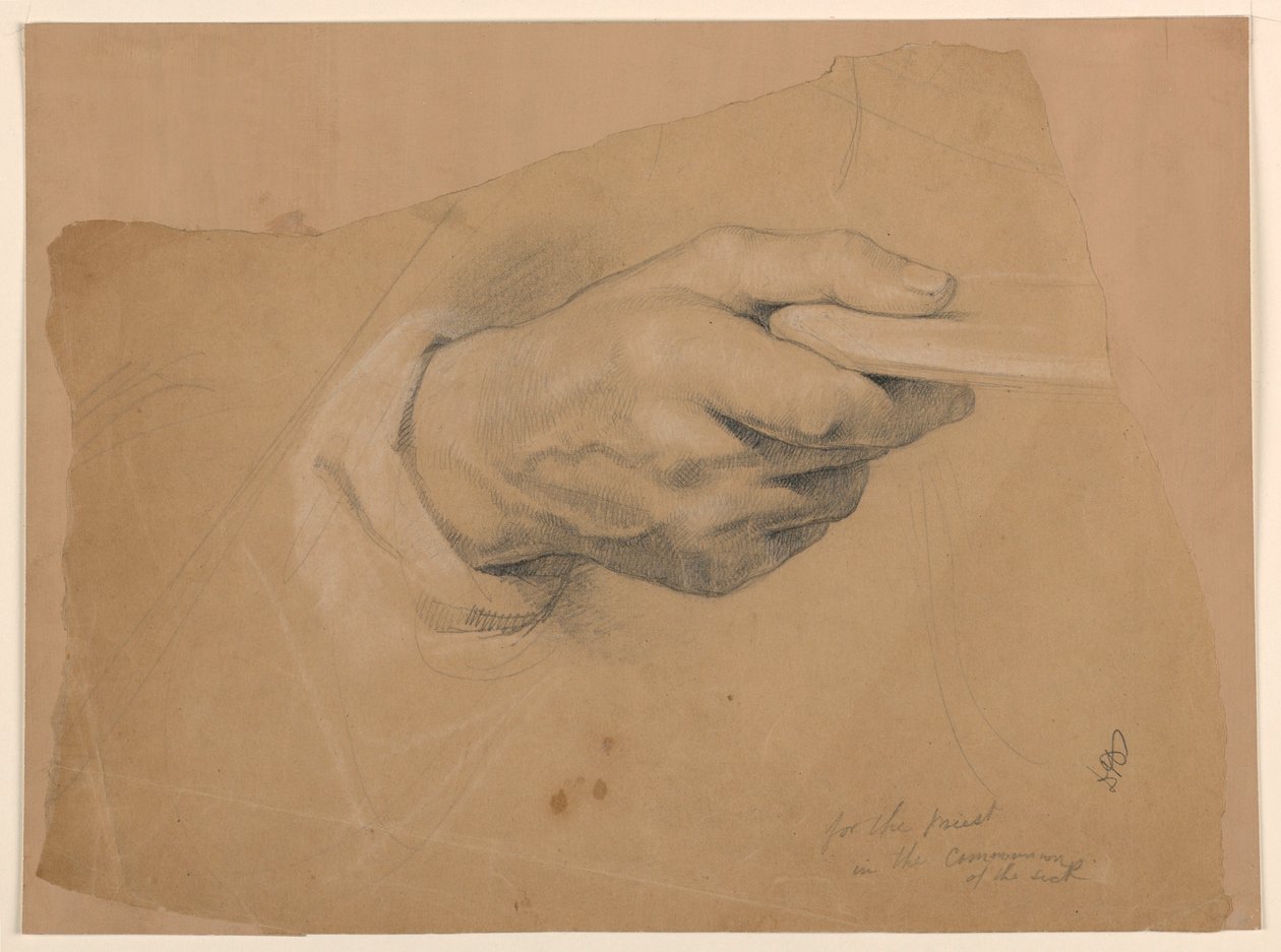 Disegno, studio per "Comunione di t", 1844 da Daniel Huntington