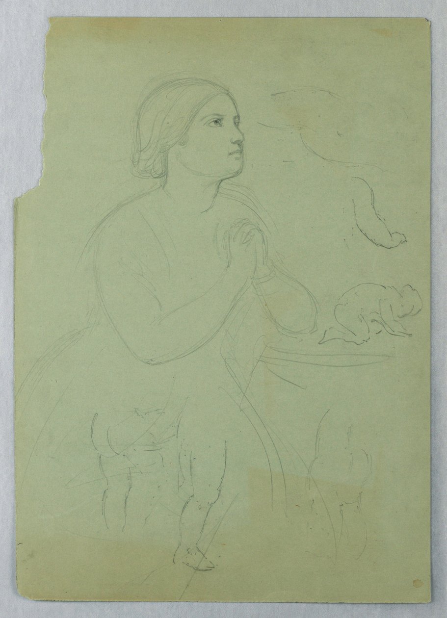 Disegno, studio per "Comunione di t, 1845 da Daniel Huntington