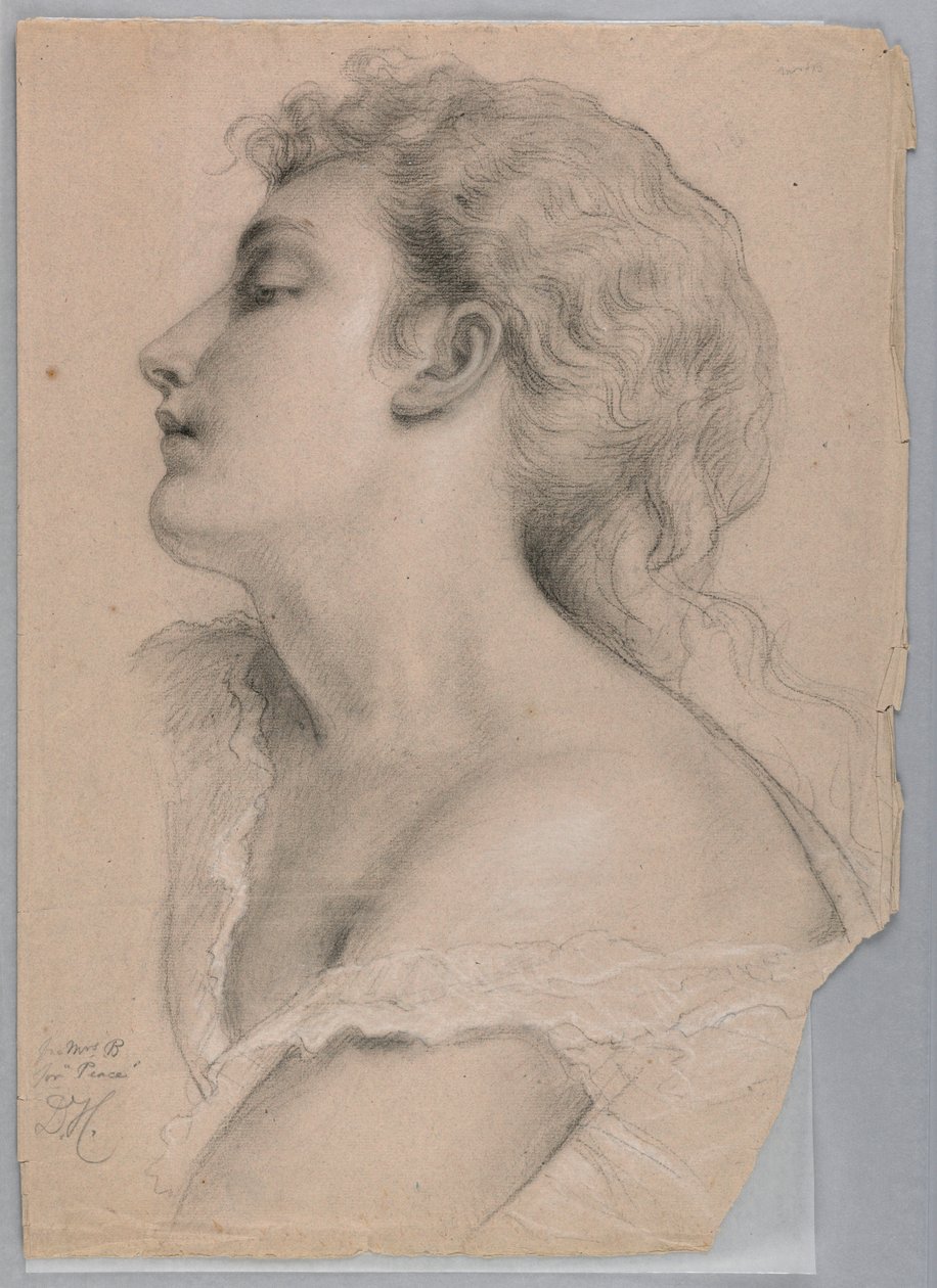 Disegno, studio per "Giustizia e Pe", 1878 da Daniel Huntington