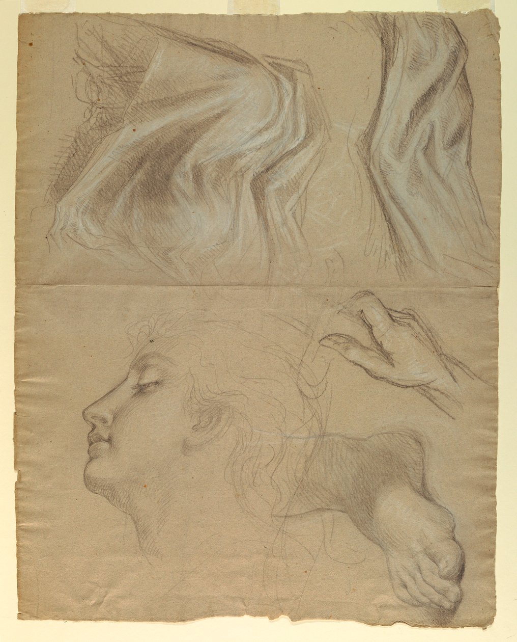 Disegno, studio per "Giustizia e Pe", 1878 da Daniel Huntington