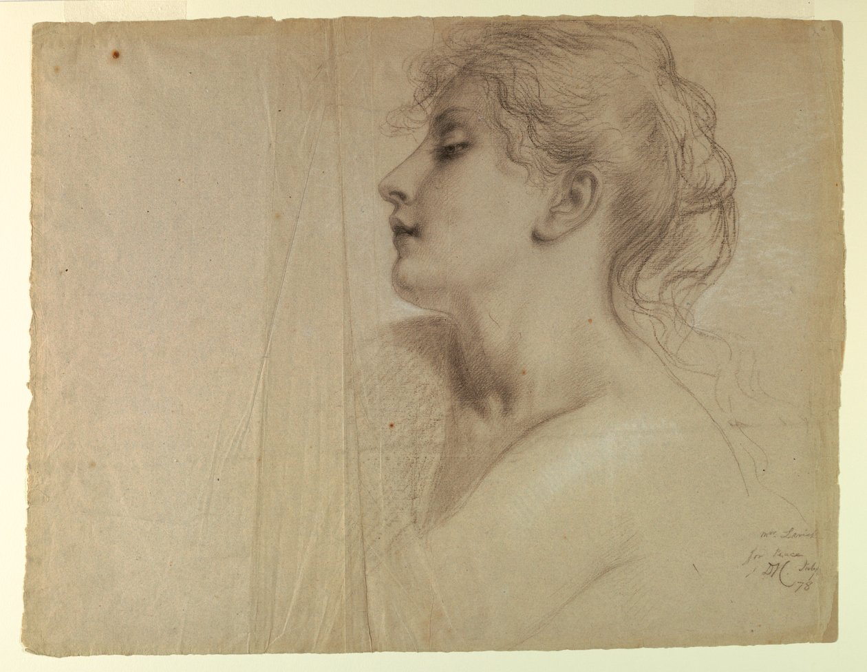 Disegno, studio per "Giustizia e Pe", 7 luglio 1878 da Daniel Huntington