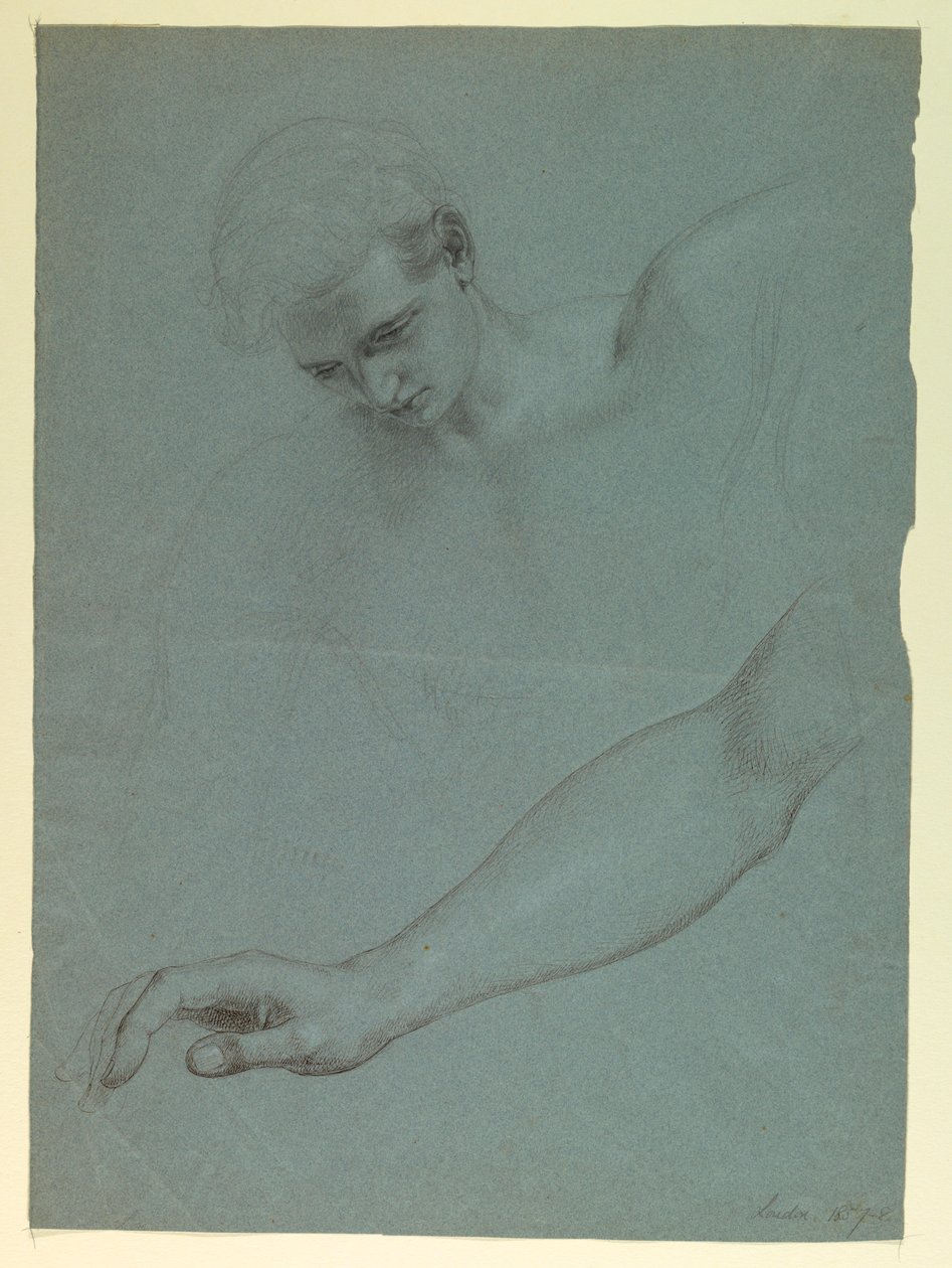 Disegno, studio per "Il sogno di Mercy", 1857-58 da Daniel Huntington