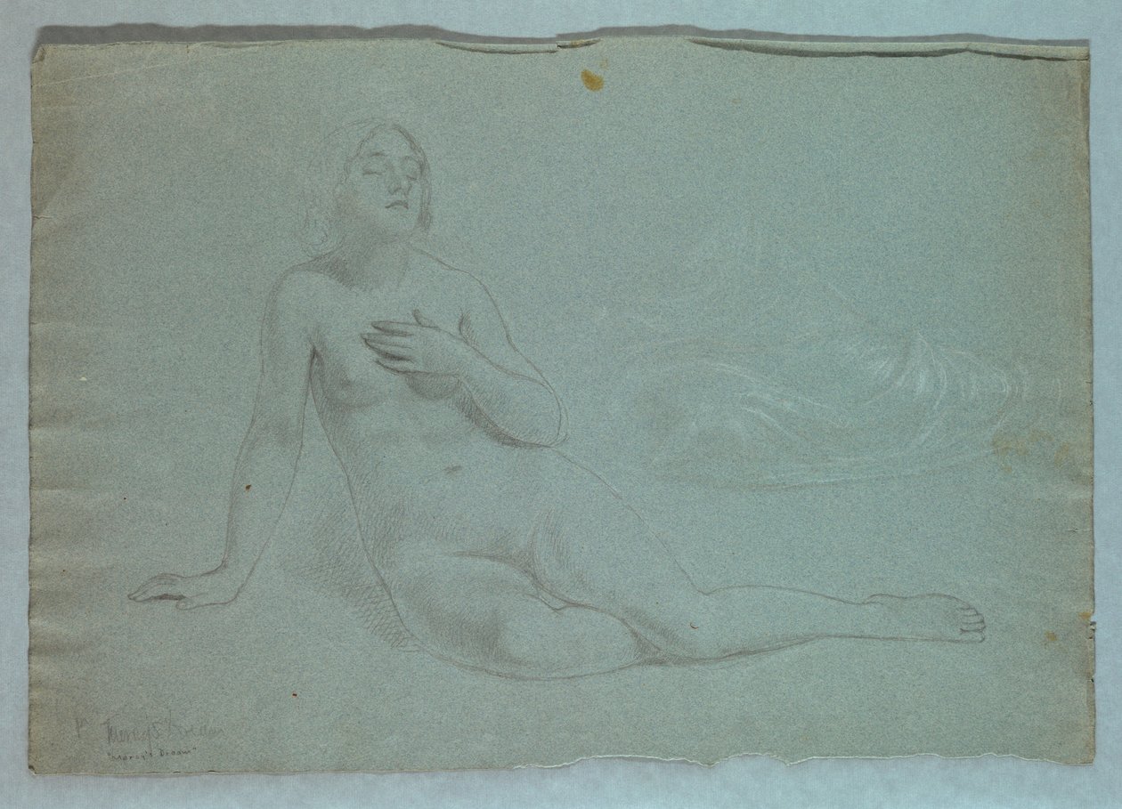 Disegno, studio per "Il sogno di Mercy", 1857 da Daniel Huntington