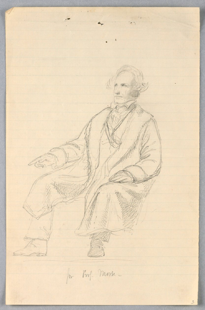 Disegno, studio per "Gruppo scientifico", 1858 da Daniel Huntington