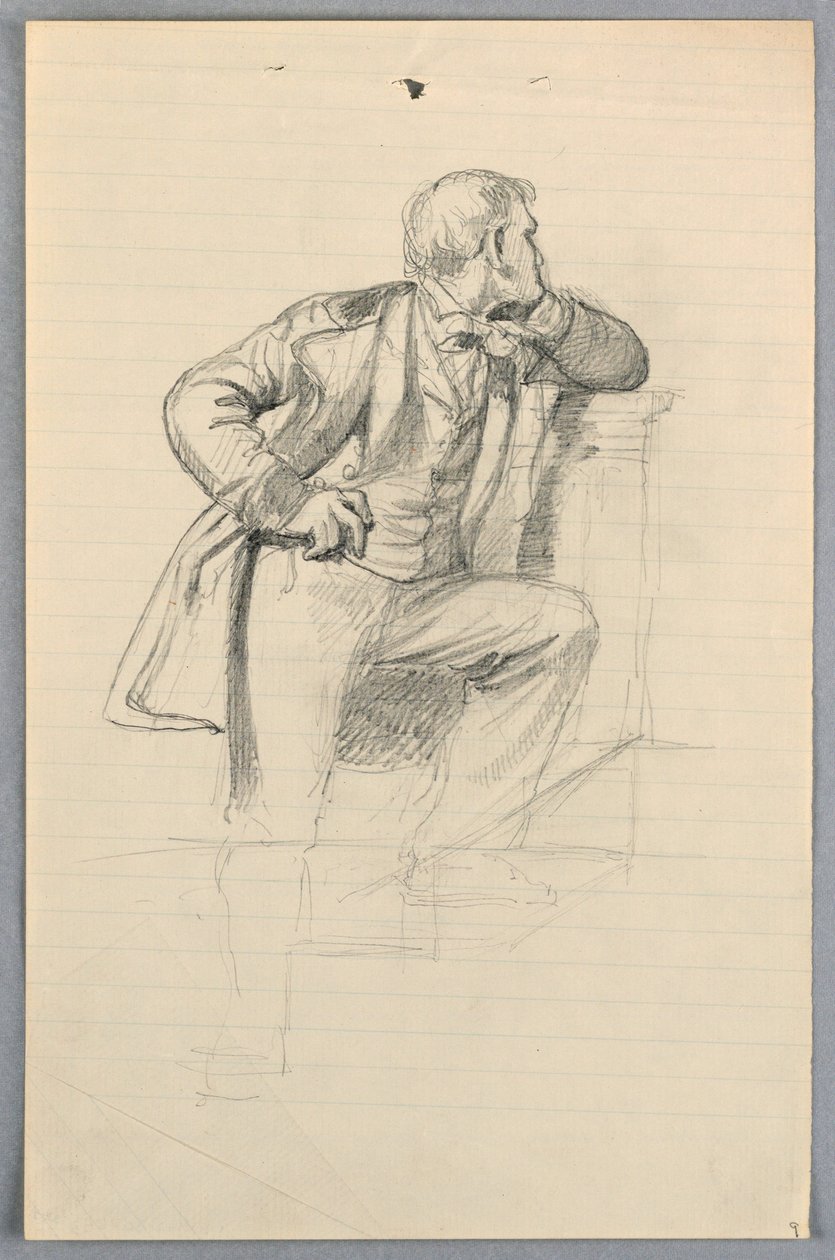 Disegno, studio per "Gruppo scientifico", 1858 da Daniel Huntington