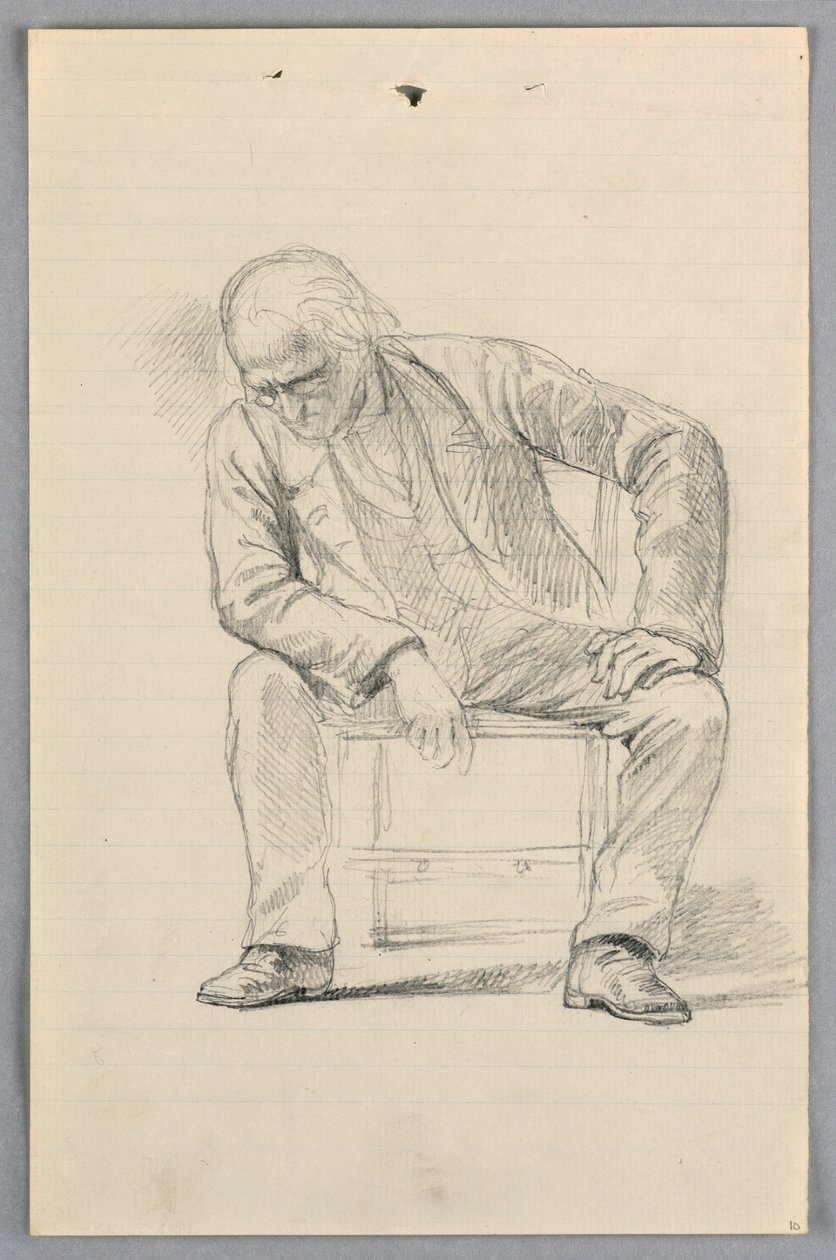 Disegno, studio per "Gruppo scientifico", 1858 da Daniel Huntington