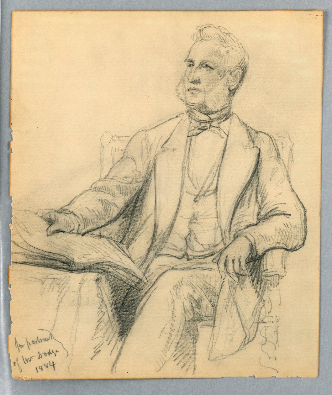 Disegno, William E. Dodge seduto, 1884 da Daniel Huntington