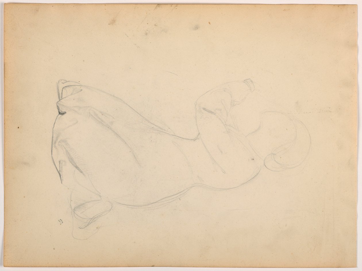 Disegno, Donna inginocchiata, 1852 ca. da Daniel Huntington