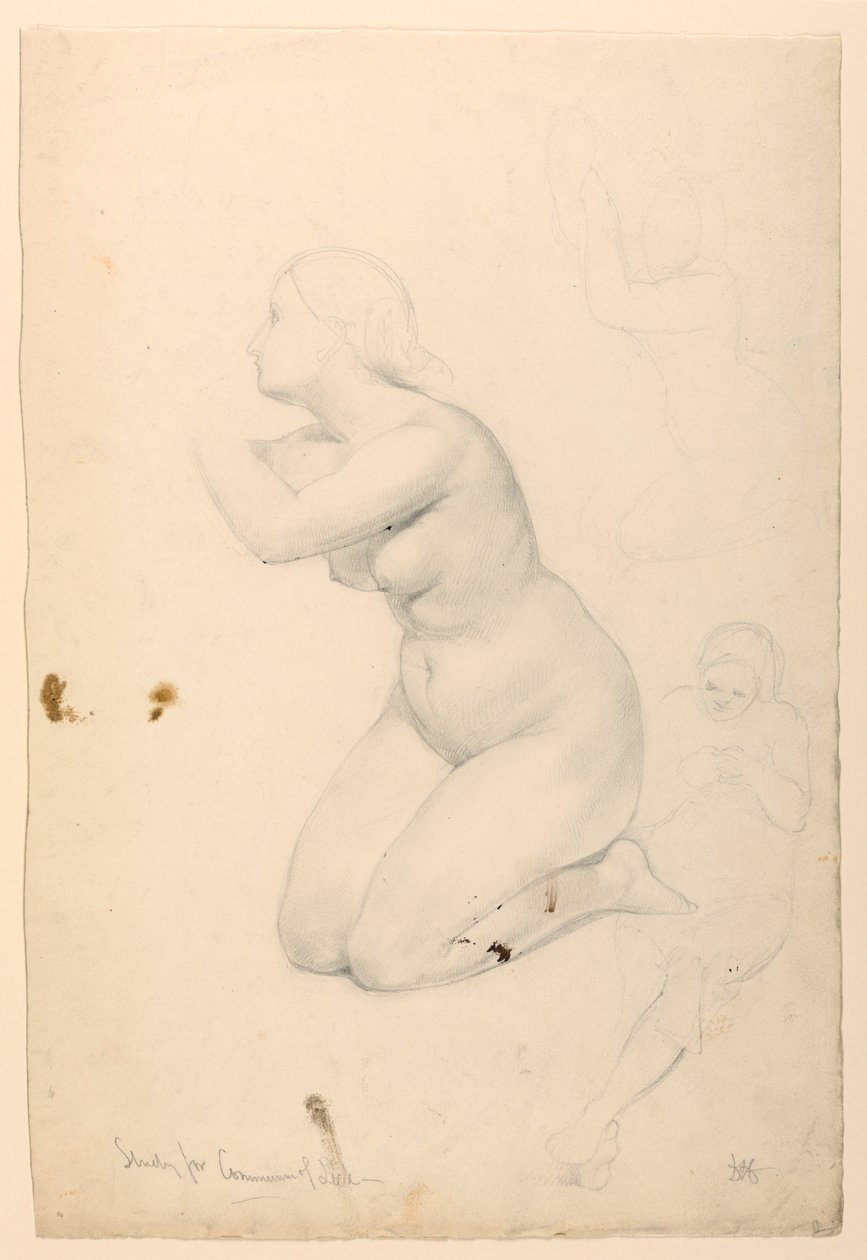 Studio di figura per "Comunione dei malati" da Daniel Huntington