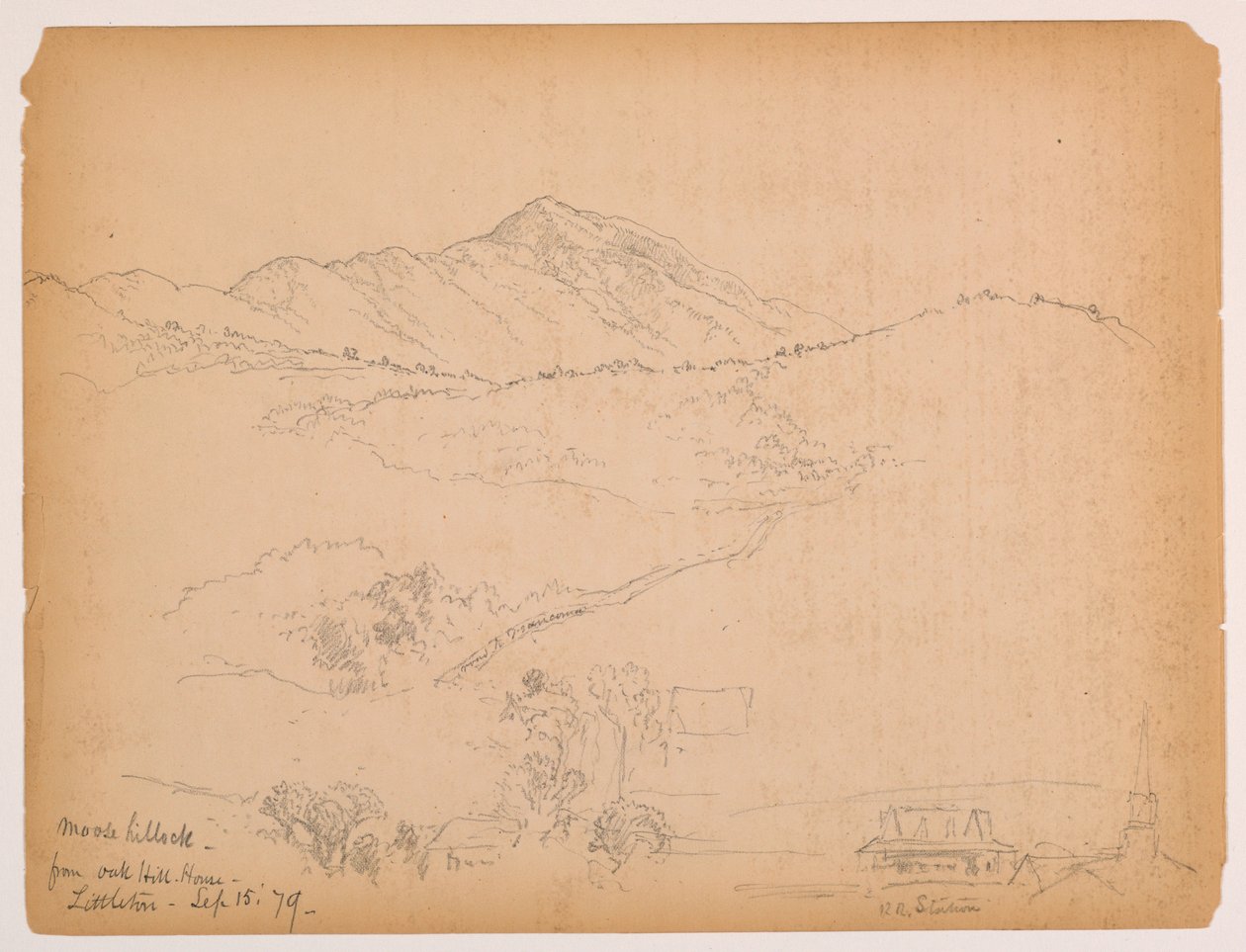 Moose Hillock da Oak Hill House, Littleton, New Hampshire da Daniel Huntington