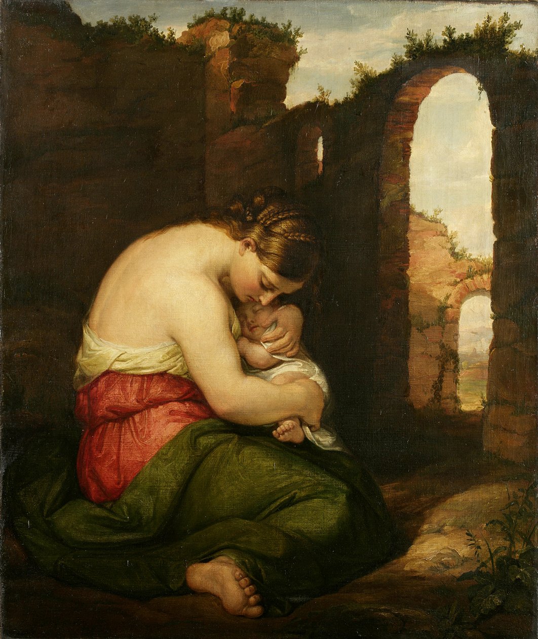 Madre e bambino, 1849 da Daniel Huntington