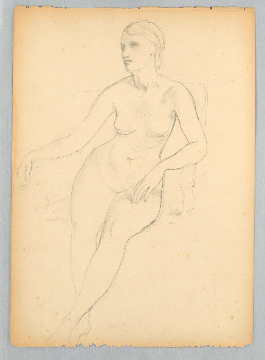 Studio di nudo seduto per il ritratto di Helen Hamersley da Daniel Huntington