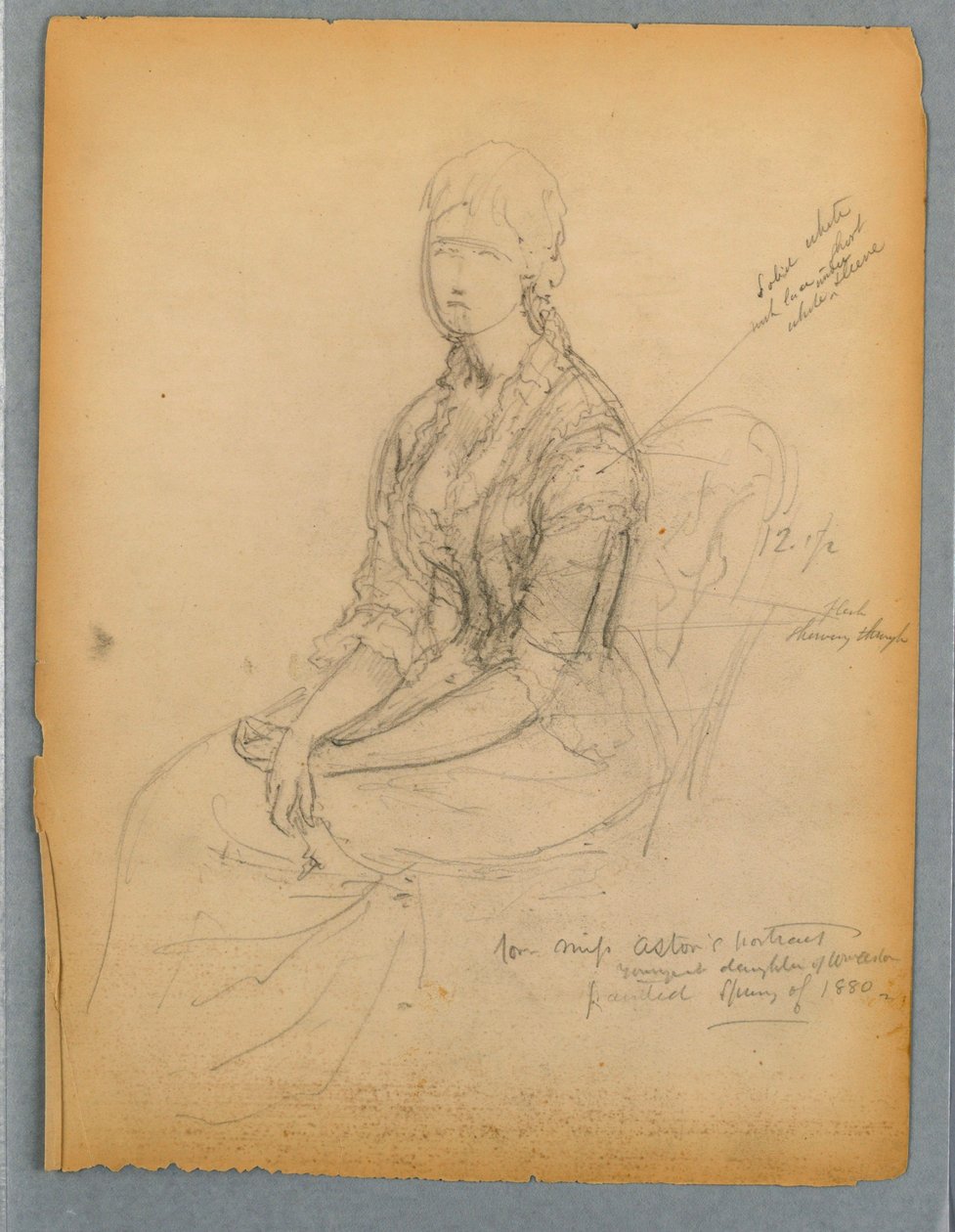 Schizzo per il ritratto di Miss Astor da Daniel Huntington