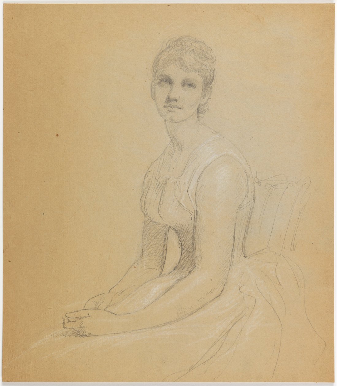 Schizzo per Ritratto di donna da Daniel Huntington