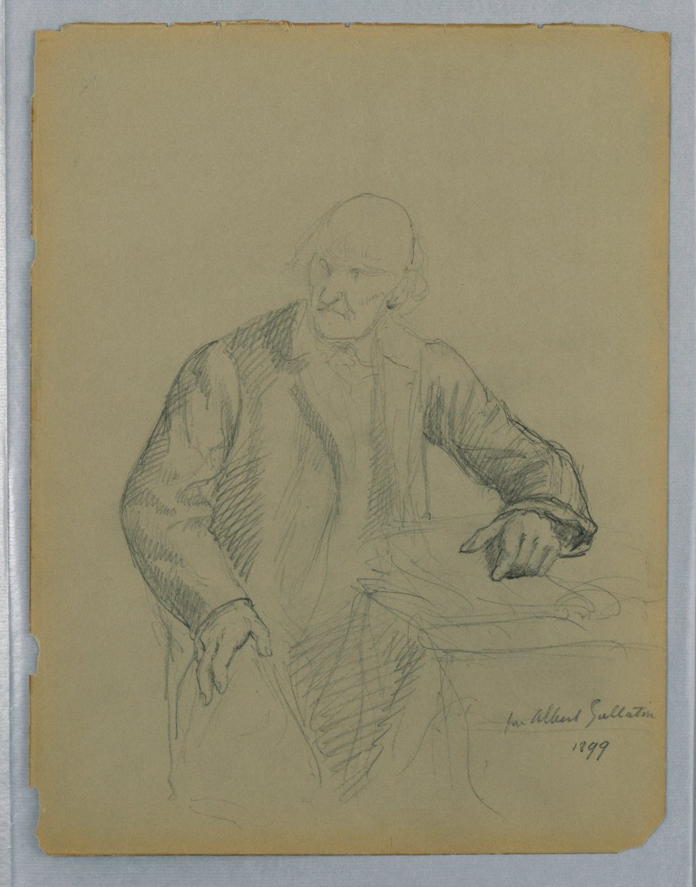 Studio per un ritratto di Albert Gallatin, seduto da Daniel Huntington