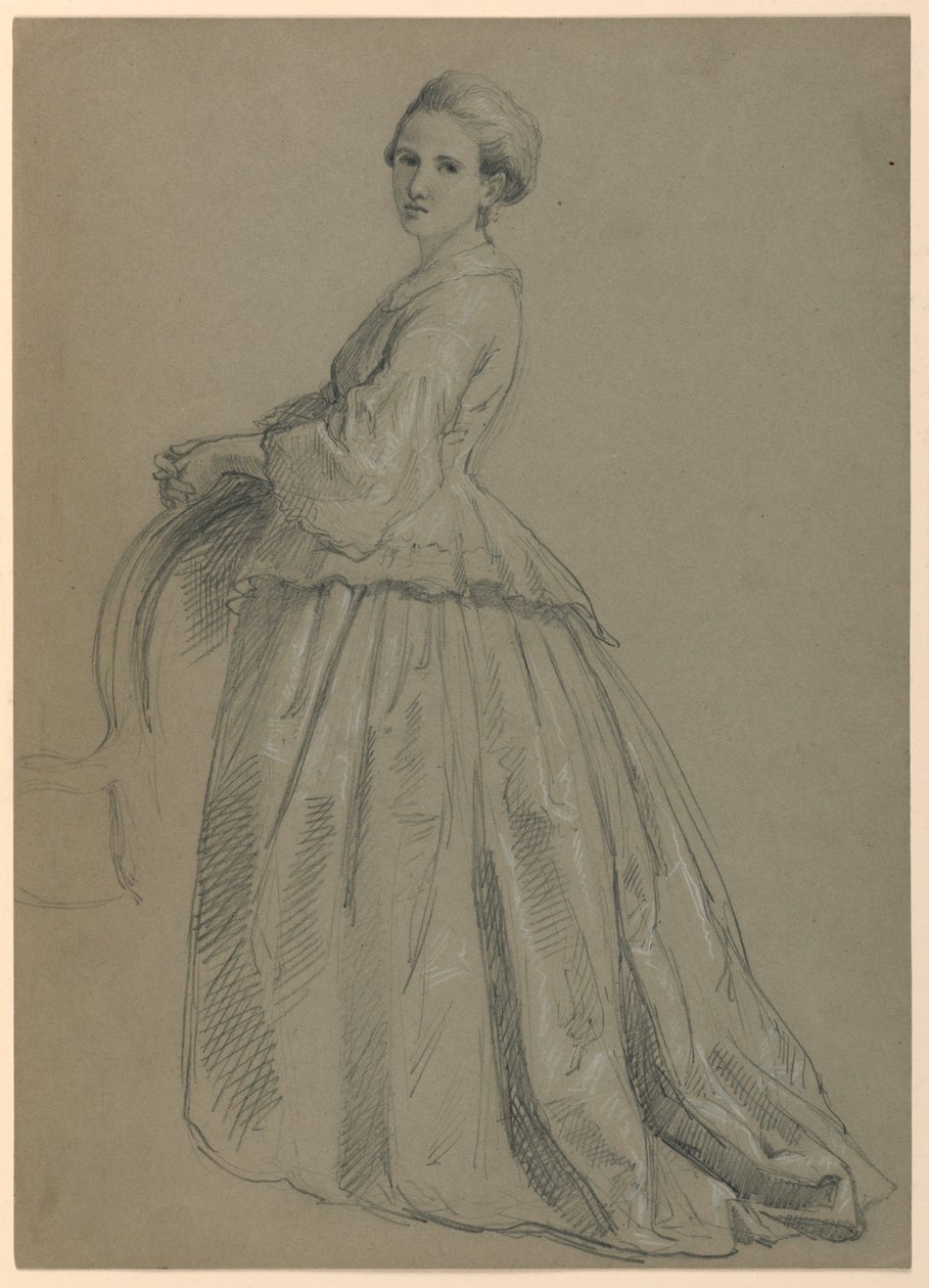 Studio di Sophia Chew per "La Corte Repubblicana" (Giorno di ricevimento della Signora Washington) da Daniel Huntington