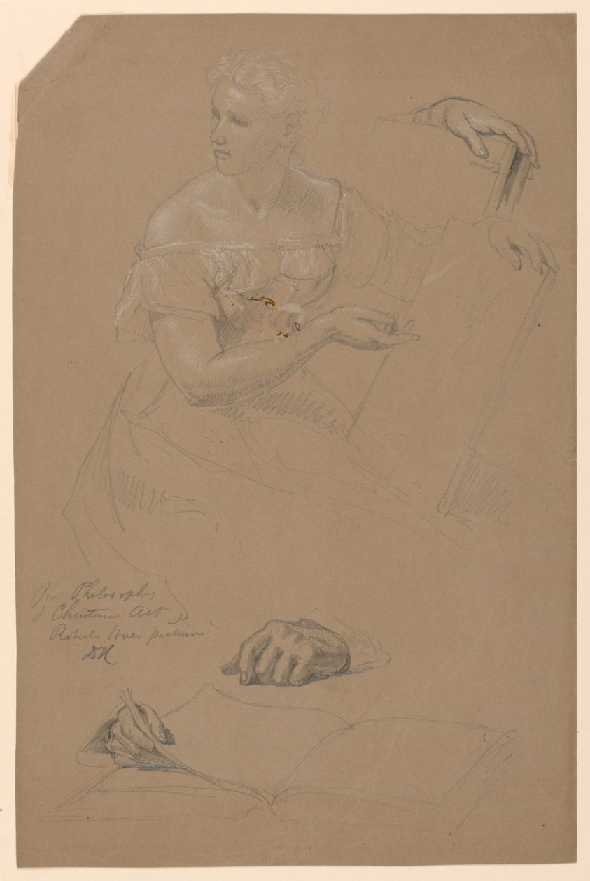 Studio di Donna per "Filosofia e Arte Cristiana" da Daniel Huntington