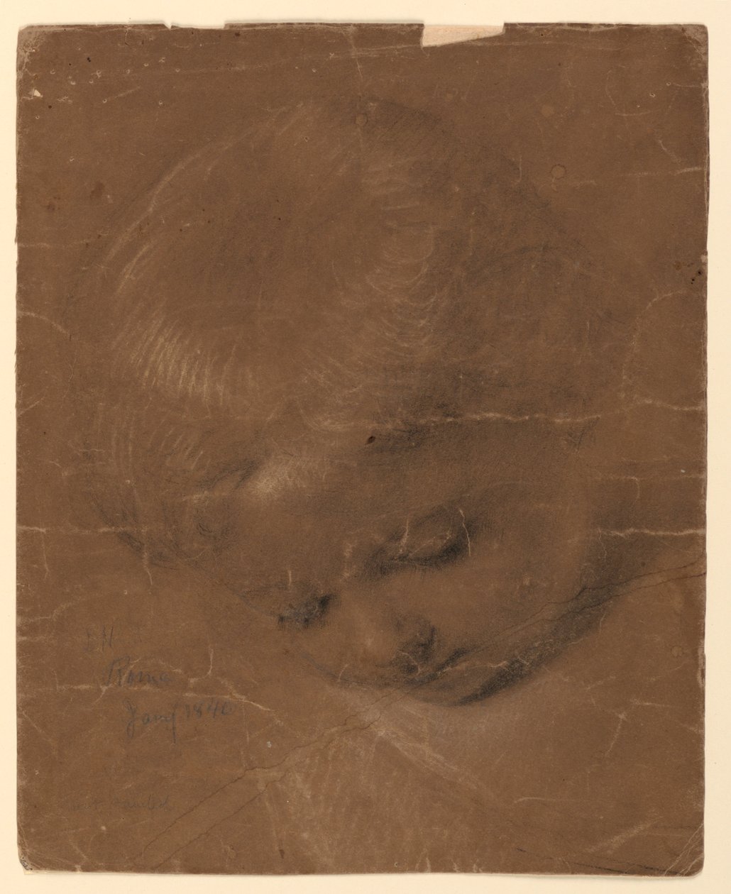 Studio della testa di un bambino da Daniel Huntington