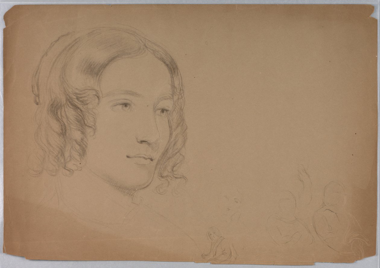 Studio della testa di una donna da Daniel Huntington