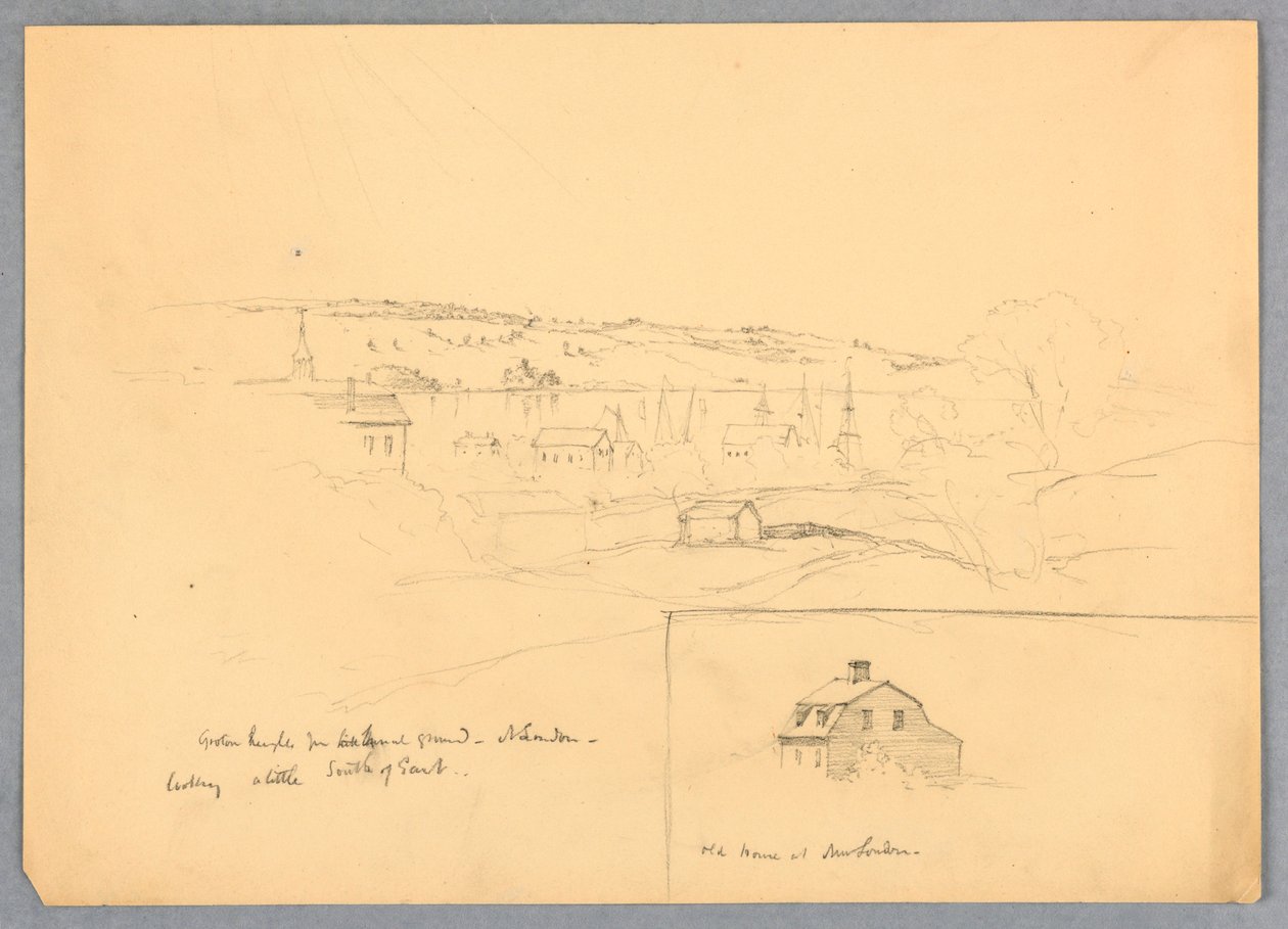 Veduta di Groton Heights da New London da Daniel Huntington
