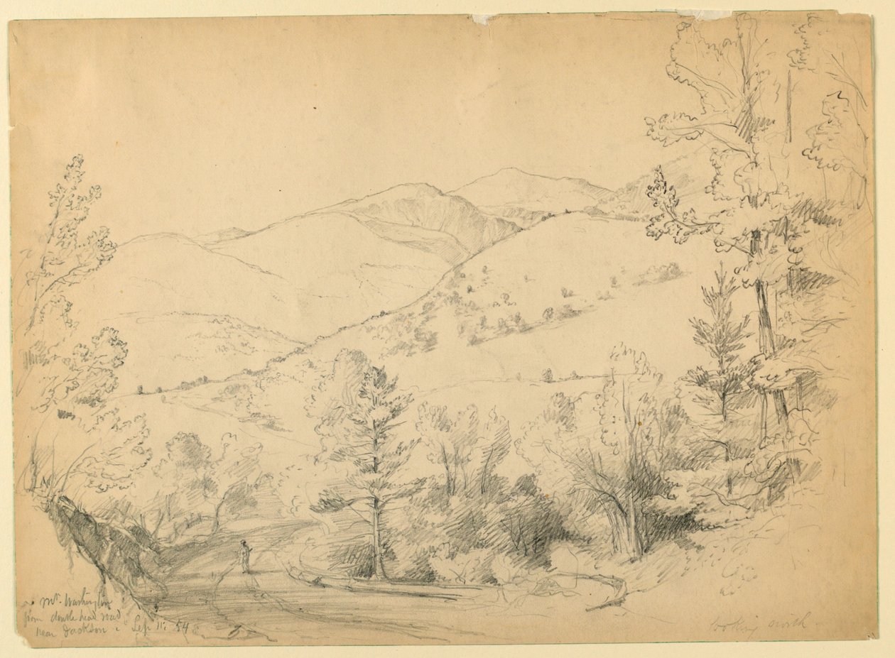Vista del Monte Washington vicino a Jackson, New Hampshire, guardando a nord da Daniel Huntington