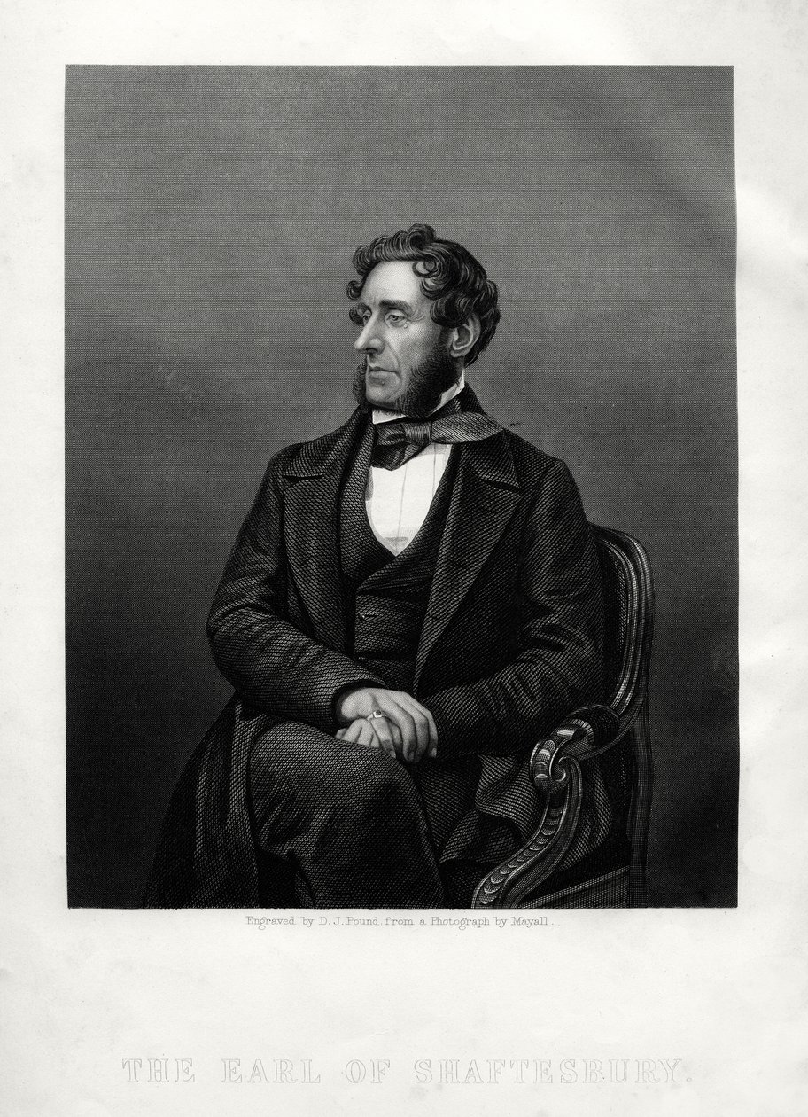 Anthony Ashley Cooper, 7° conte di Shaftesbury, filantropo inglese, c1880 da Daniel John Pound