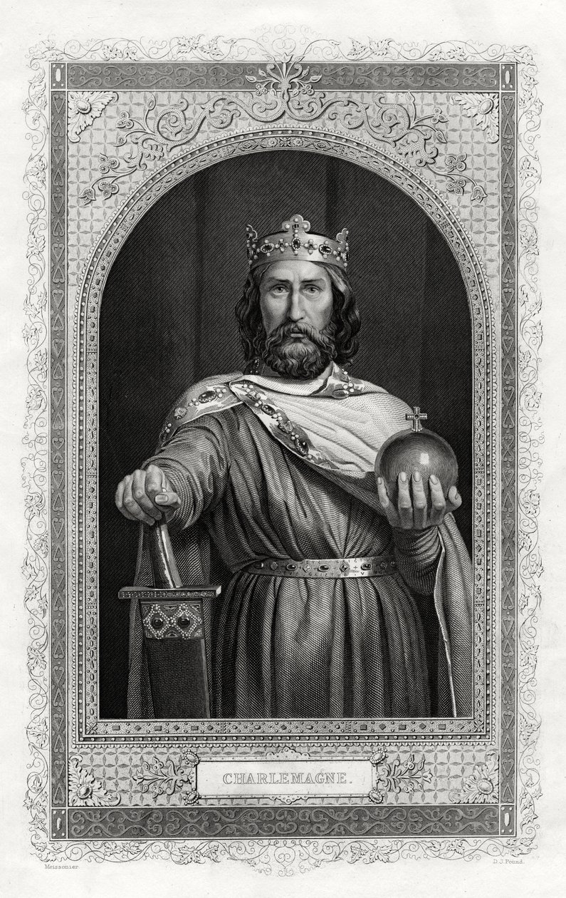 Carlo Magno, re dei Franchi, 1875 da Daniel John Pound