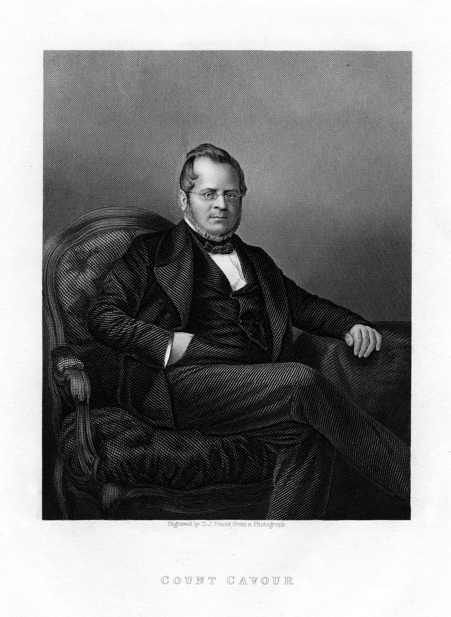 Conte Camillo Benso di Cavour, politico italiano da Daniel John Pound