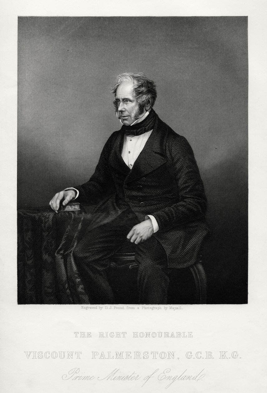 Henry John Temple, 3° visconte Palmerston, statista britannico, c1880 da Daniel John Pound
