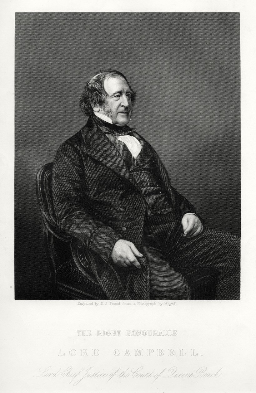 John Campbell, 1° Barone Campbell, politico e avvocato liberale britannico, c1880 da Daniel John Pound