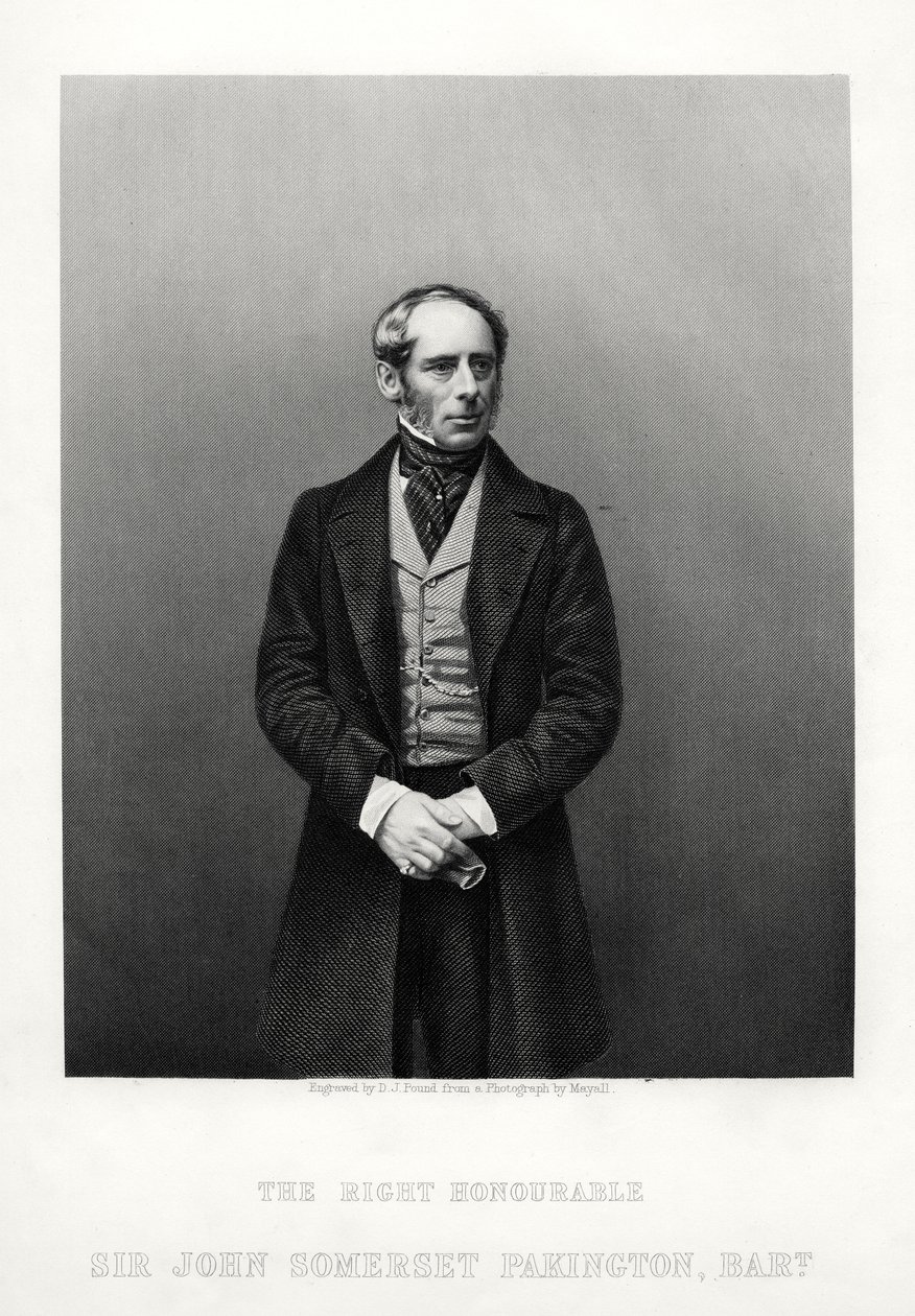 John Somerset Pakington, 1° Barone Hampton, politico inglese, c1880 da Daniel John Pound