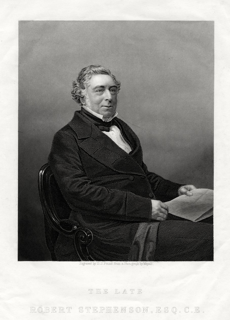 Robert Stephenson, ingegnere civile inglese, 1880 da Daniel John Pound