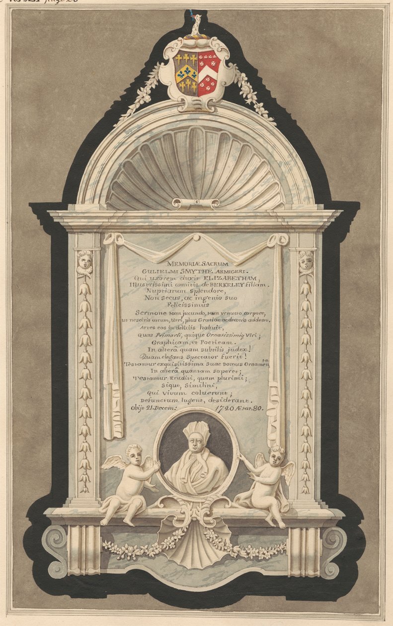 Memoriale a William Smith dalla chiesa di Cranford da Daniel Lysons