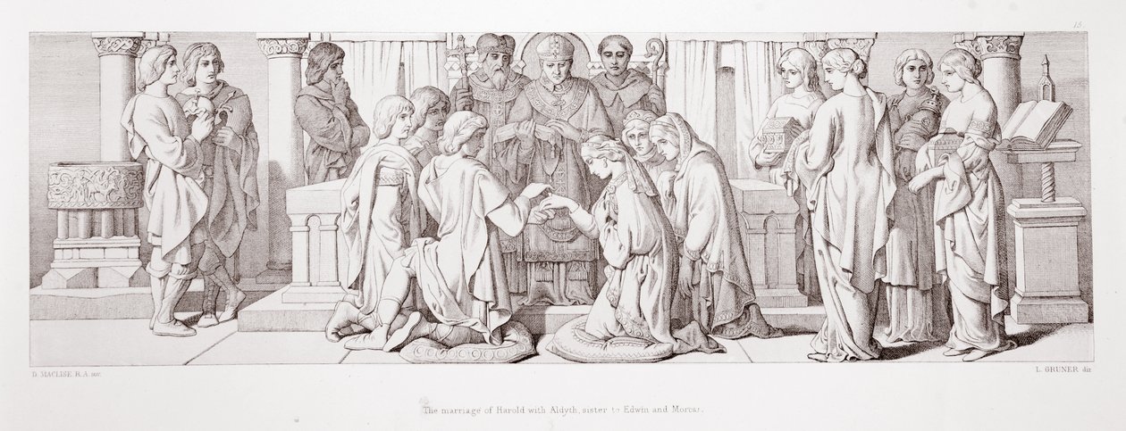 Il matrimonio di Harold con Aldyth, sorella di Edwin e Morcar, da 