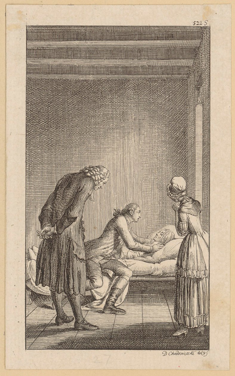 Alexander al capezzale di Minchen da Daniel Nikolaus Chodowiecki