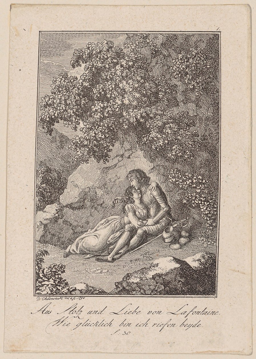 Da Orgoglio e amore di Lafontaine da Daniel Nikolaus Chodowiecki