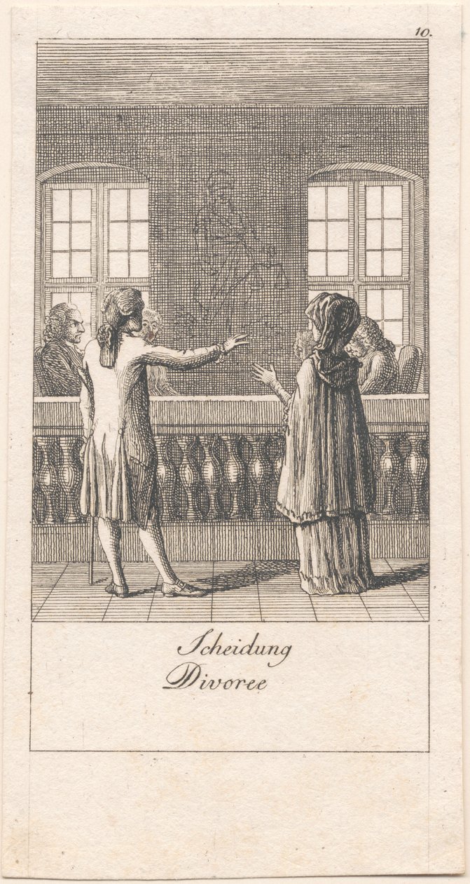 Motivi per il matrimonio e le loro conseguenze. Bl. 10 da Daniel Nikolaus Chodowiecki