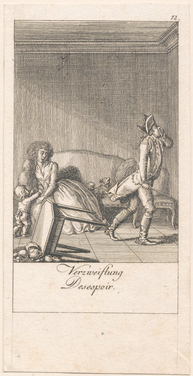Motivi per il matrimonio e le loro conseguenze. Bl. 12 da Daniel Nikolaus Chodowiecki