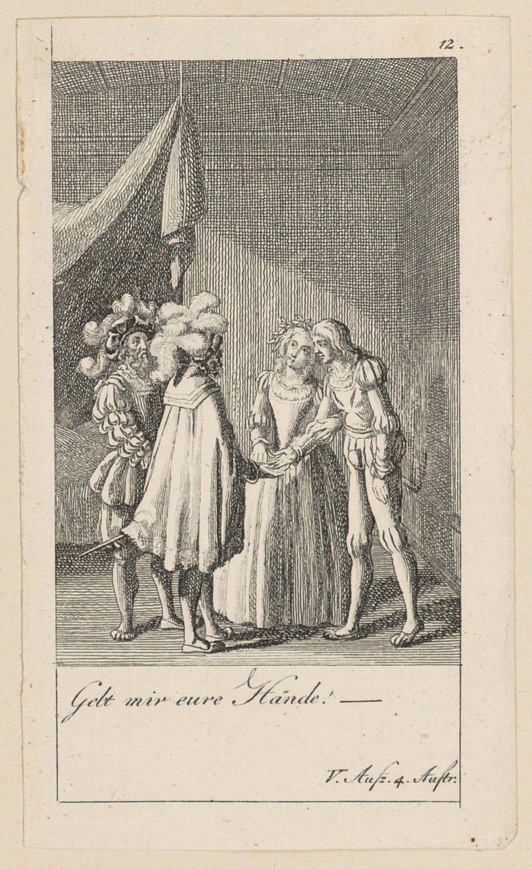 Tavola 12 per "La tempesta" di Shakespeare da Daniel Nikolaus Chodowiecki