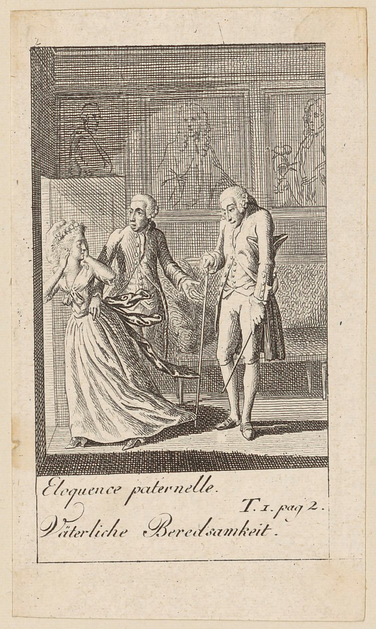 Tavola 2 per "Karoline von Lichfield" da Daniel Nikolaus Chodowiecki