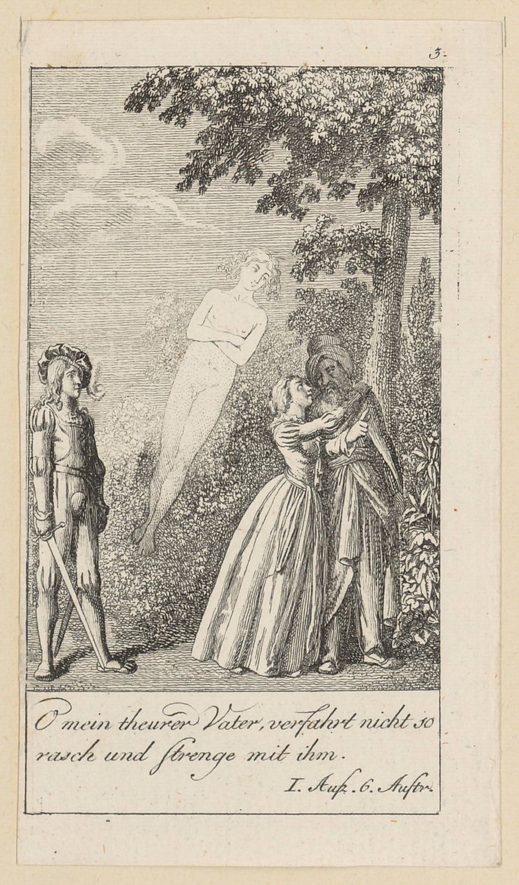 Tavola 3 per "La tempesta" di Shakespeare da Daniel Nikolaus Chodowiecki
