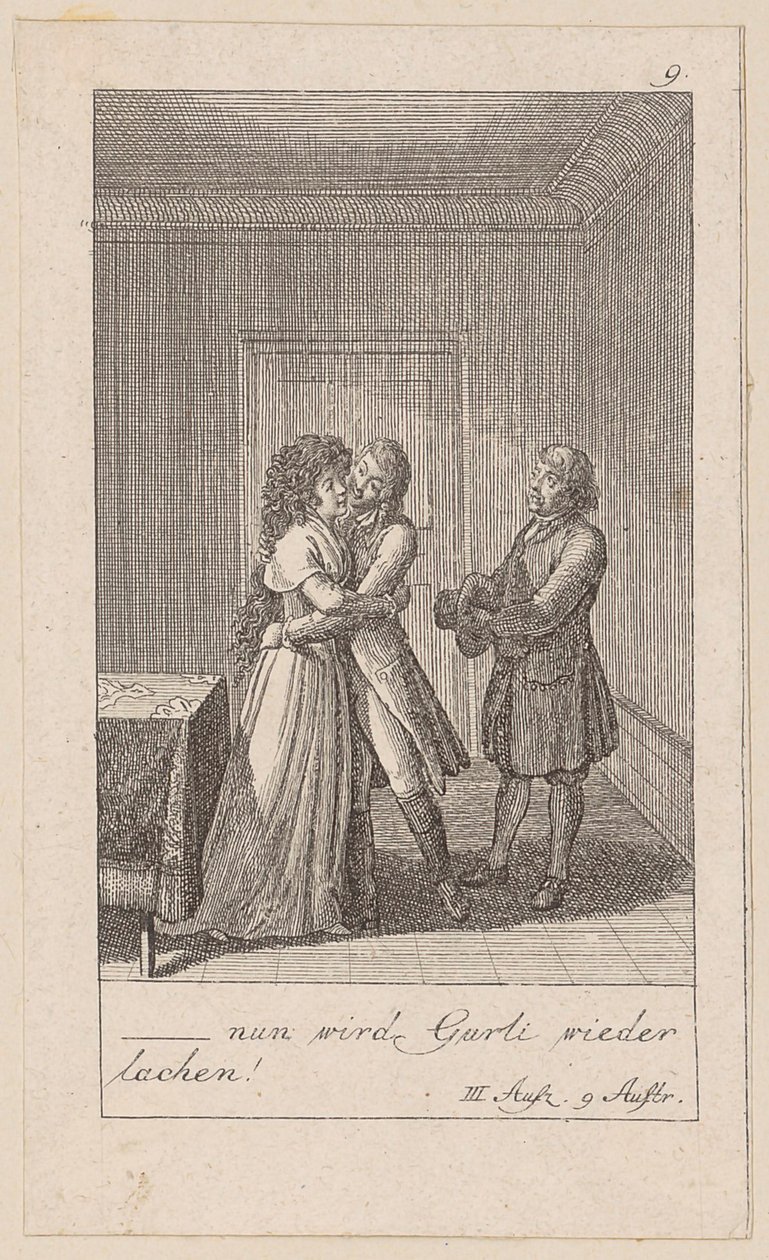 Tavola 9 per “Gli indiani in Inghilterra” di August von Kotzebue da Daniel Nikolaus Chodowiecki