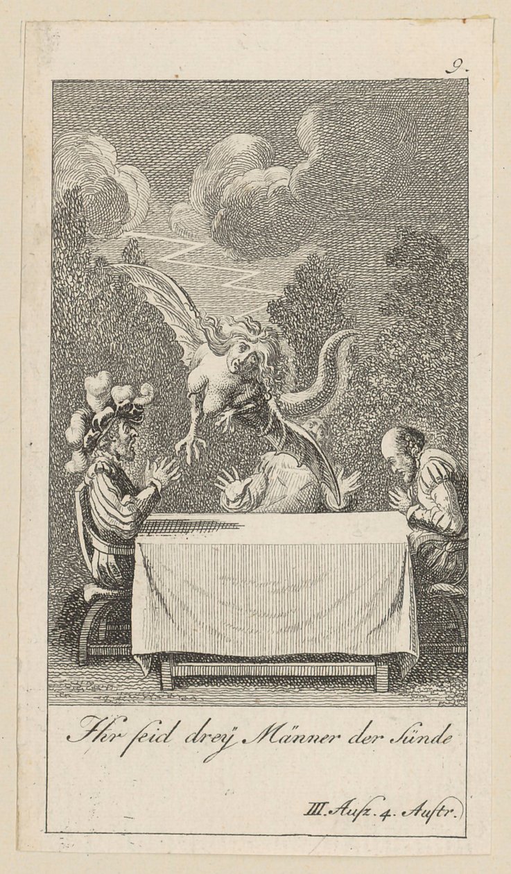 Tavola 9 per “La tempesta” di Shakespeare da Daniel Nikolaus Chodowiecki