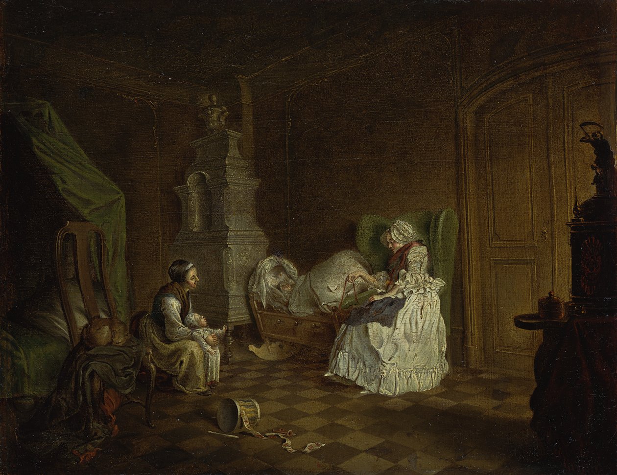 Scena familiare da Daniel Nikolaus Chodowiecki